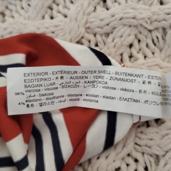 BERSHKA Europe Striped V neck Tie Waist Wide Leg Jumpsuit - Picture 16 of 16